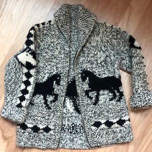 Heirloom hand knit horse sweater